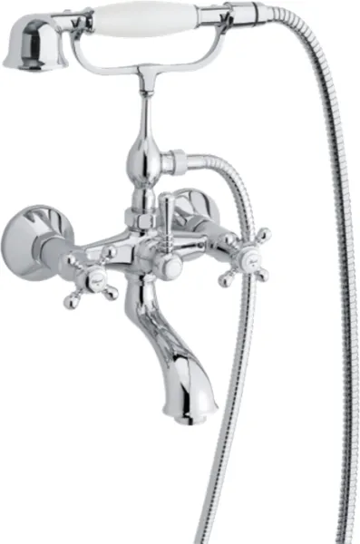 Damixa Tradition Badewannen-/Duscharmatur mit Handbrause, Chrom