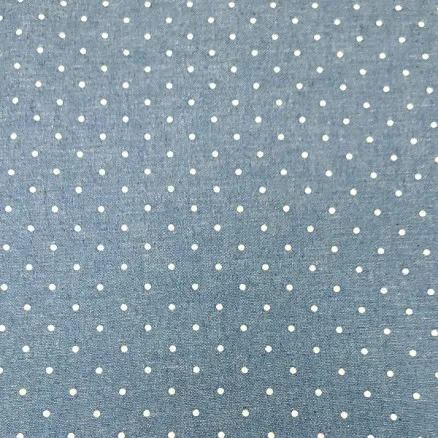 Denim Stoff 145cm 60 Kleine Punkte Streifen - 50cm