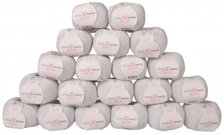 Infinity Hearts Rose 8/4 Garnpaket Unicolor 232 Hellgrau - 20 Stk - Infinity Hearts Rose 8/4 Garnpaket Unicolor 232 Hellgrau - 20 Stk