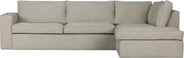 Freddie, Ecksofa rechts ausgerichtet, natur, H90x197x283 cm