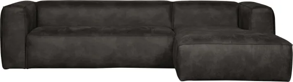 Bean, Ecksofa rechts, schwarz, H73x175x305 cm, Leder