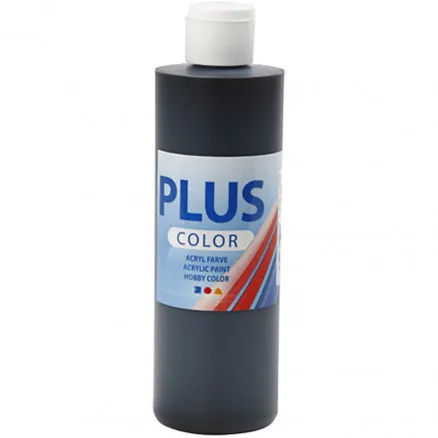 Plus Color Hobbyfarbe, schwarz, 250 ml/1 Fl.