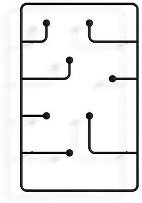 Karakter Hang Around Garderobenleiste Groß Schwarz