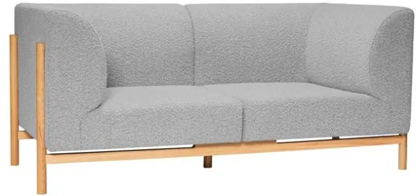 Hübsch Moment Sofa 2-Sitzer Klein Grau/Natur