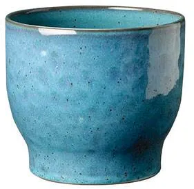 Knabstrup Keramik Blumentopf, staubiges Blau - Ø:16,5 cm