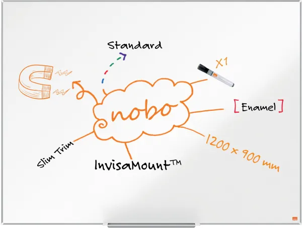 Nobo Impression Pro emaillierte Whiteboard 120x90cm weiß